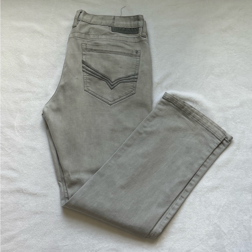G by Guess Men's Light Gray Straight Jeans